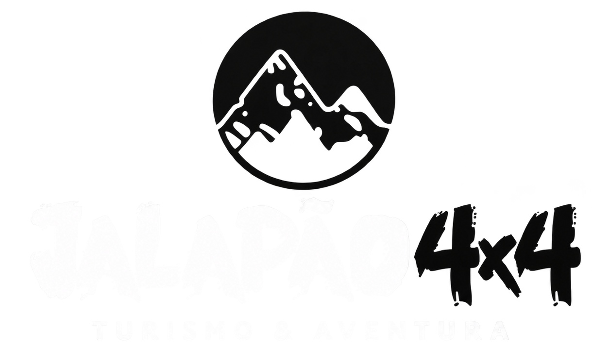Logo Jalapão 4x4 Turismo e Aventura Negativa para Fundos Claros